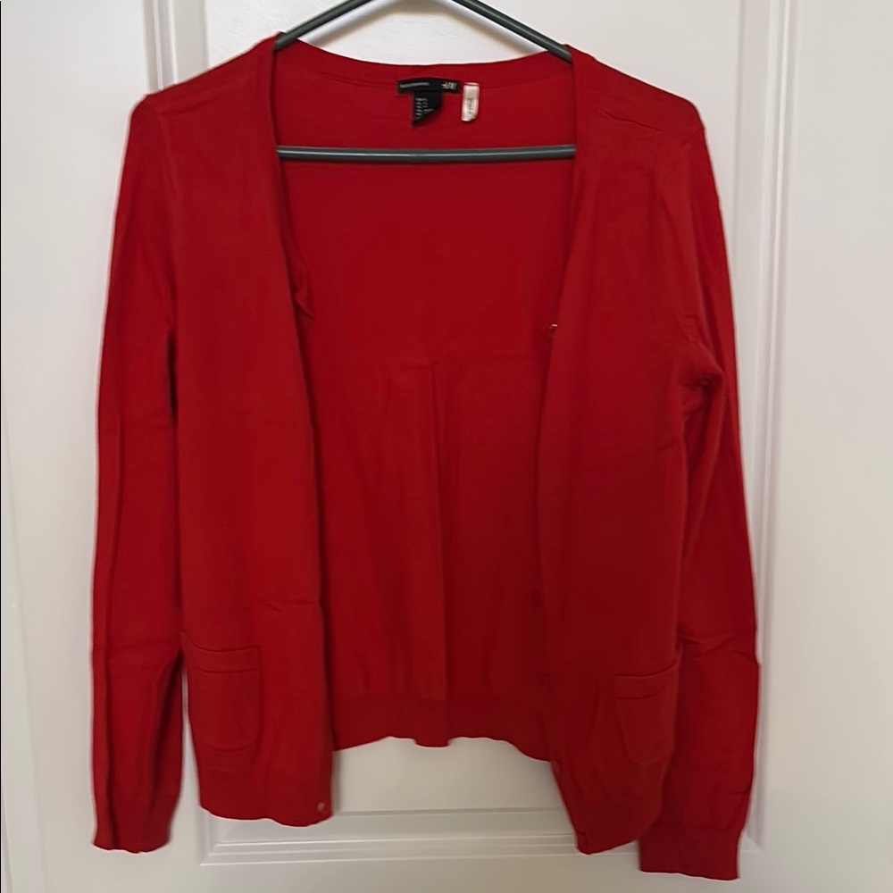 Cotton Red cardigan